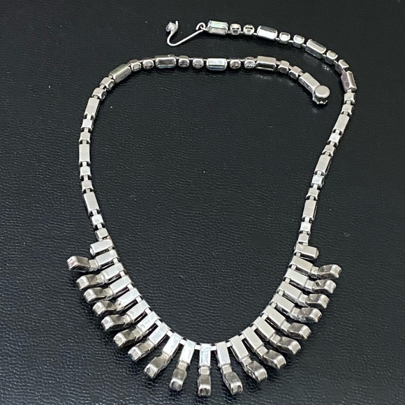 Vintage Unsigned Juliana? Purplish Blue Topaz Bib Statement Choker Necklace 35g - Picture 6 of 16